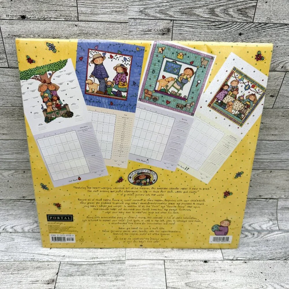 New/Sealed 2002 Sue Dreamer & Friends Baby's First Year of Life Undated Calendar